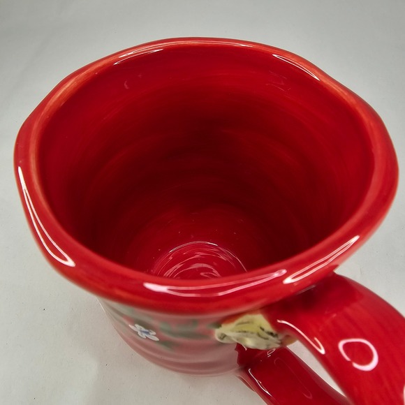 Espana Lifestyle Pasha Handcrafted‎ Red Floral Mug Microwaveable Dishwasher Safe - Picture 5 of 9